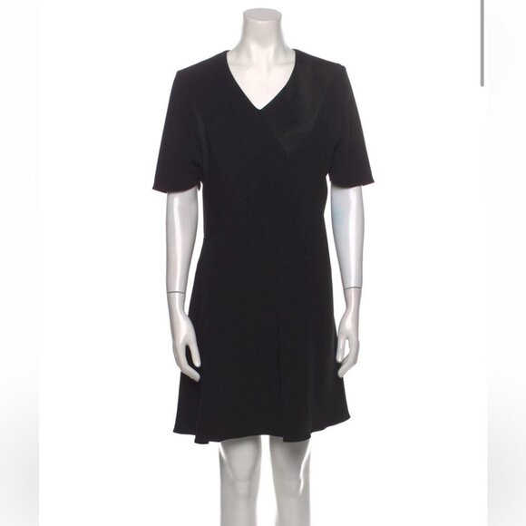 Balenciaga Black 2008 Short Sleeve V-neck Shift Mini Dress - Picture 1 of 14